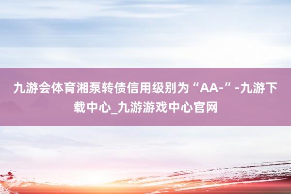 九游会体育湘泵转债信用级别为“AA-”-九游下载中心_九游游戏中心官网